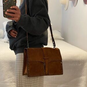 Rebecca Minkoff Brown Crossbody Bag with Flap Closure